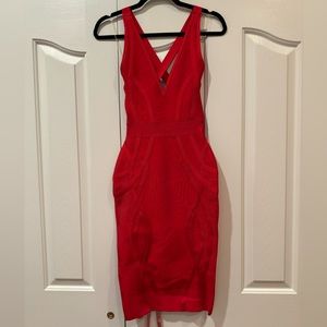 Women’s HOUSE OF CB red bandage dress - never worn! Brand new! Size small.